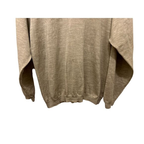 Made in Italy BARNEYS Merino Wool Pullover Knitted Sweater Beige Size Med - Picture 4 of 7